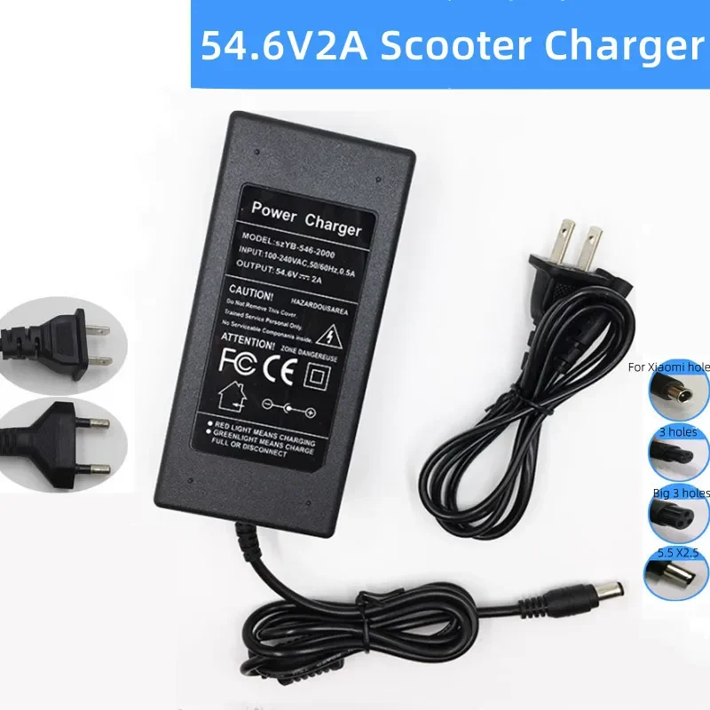 Electric Scooter Charger - 54.6v 2a carregador de bateria de